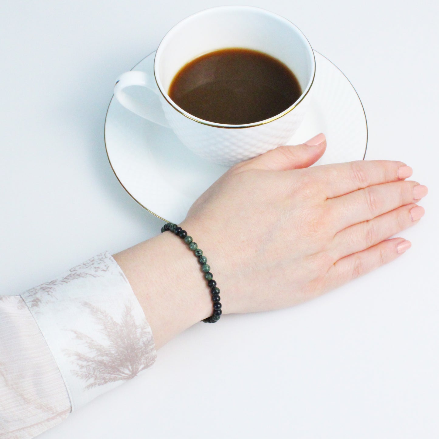 Echtes Eldarit Edelstein Armband 4mm