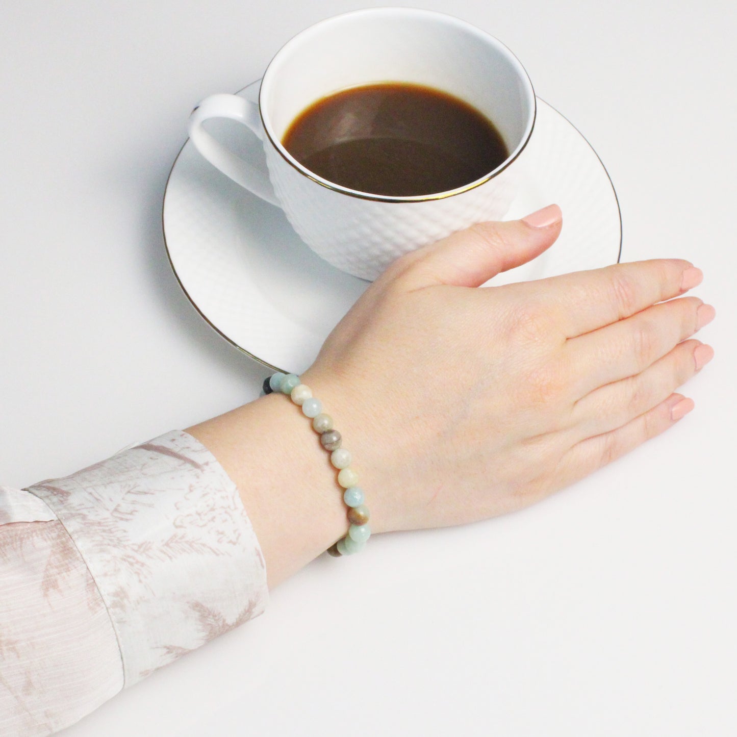 Echtes Amazonit Edelstein Armband 6mm