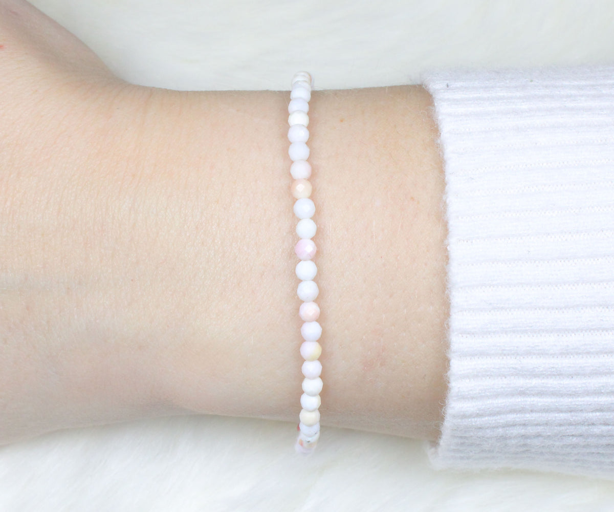 Andenopal Edelstein Armband 3mm facettiert