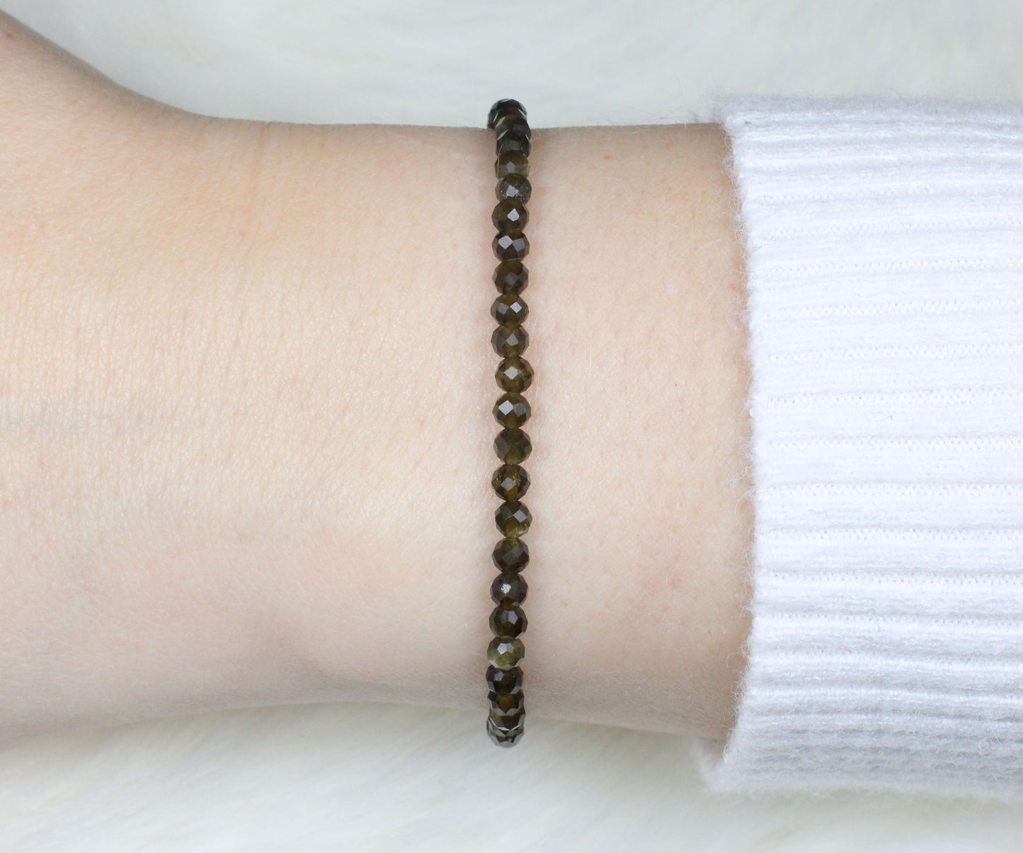 Goldobsidian Edelstein Armband 3mm facettiert