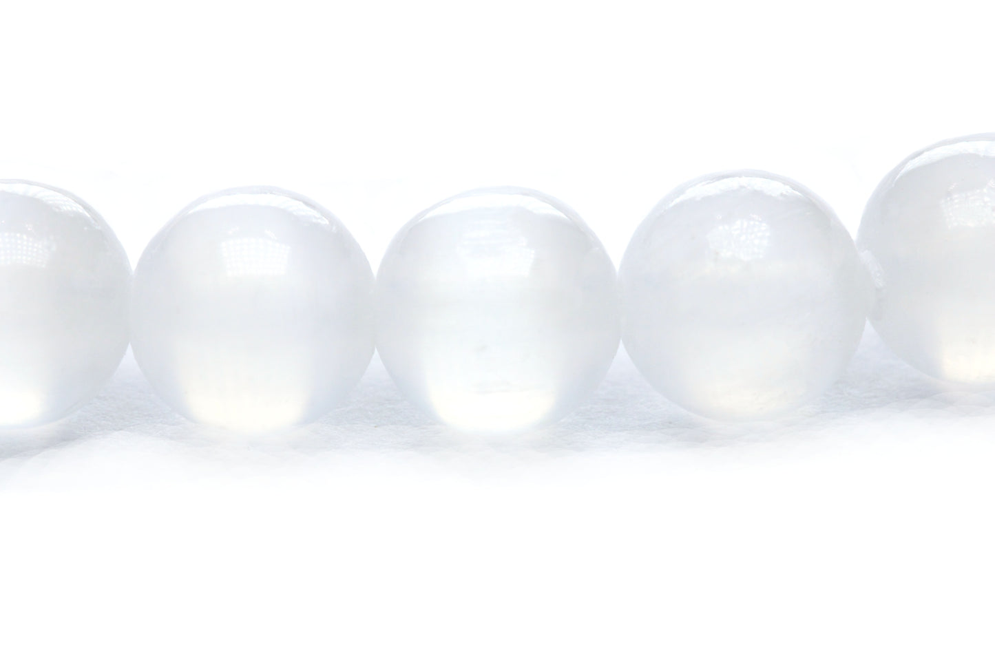 Selenit Edelstein Armband mit Edelstahlherz