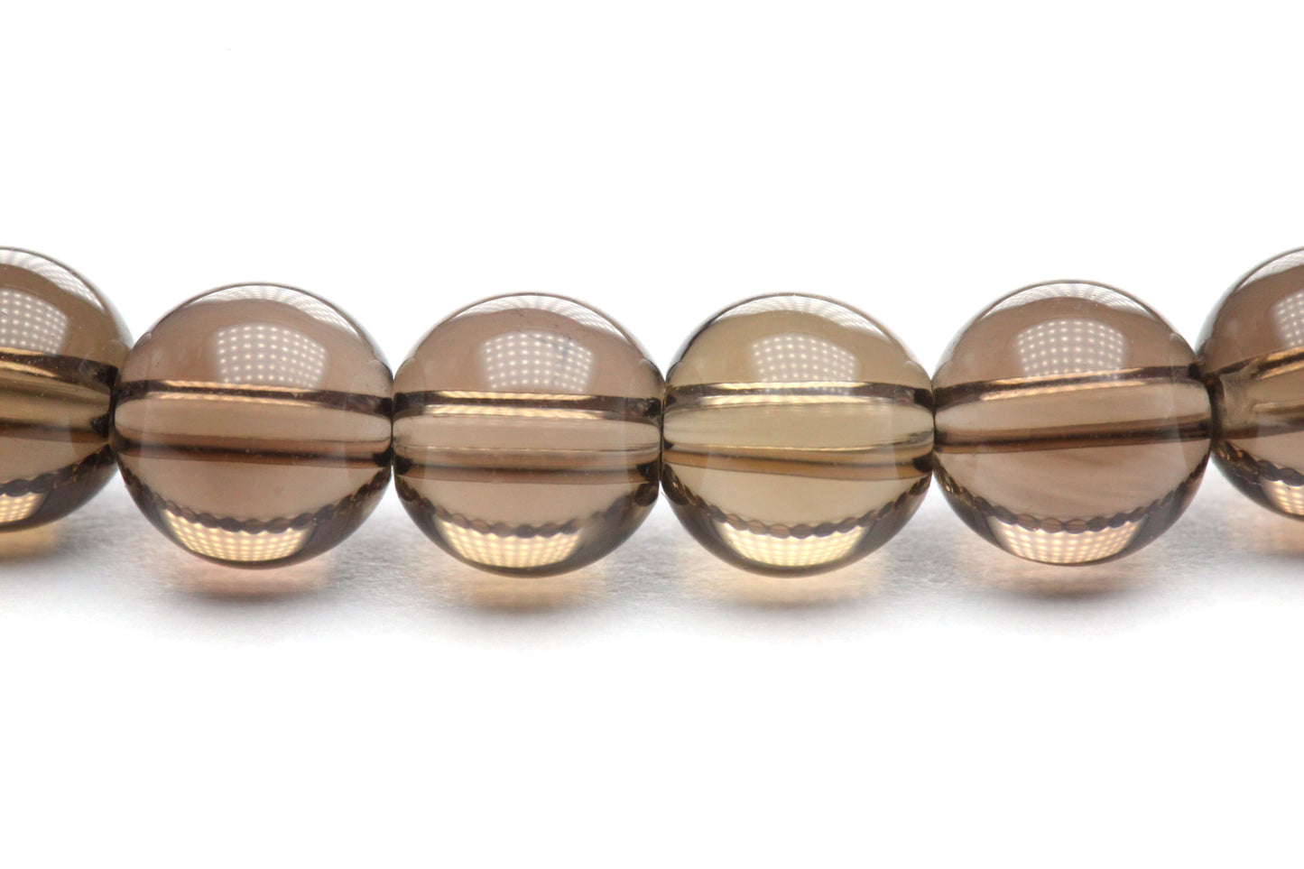 Rauchquarz Edelstein Armband mit Edelstahlherz