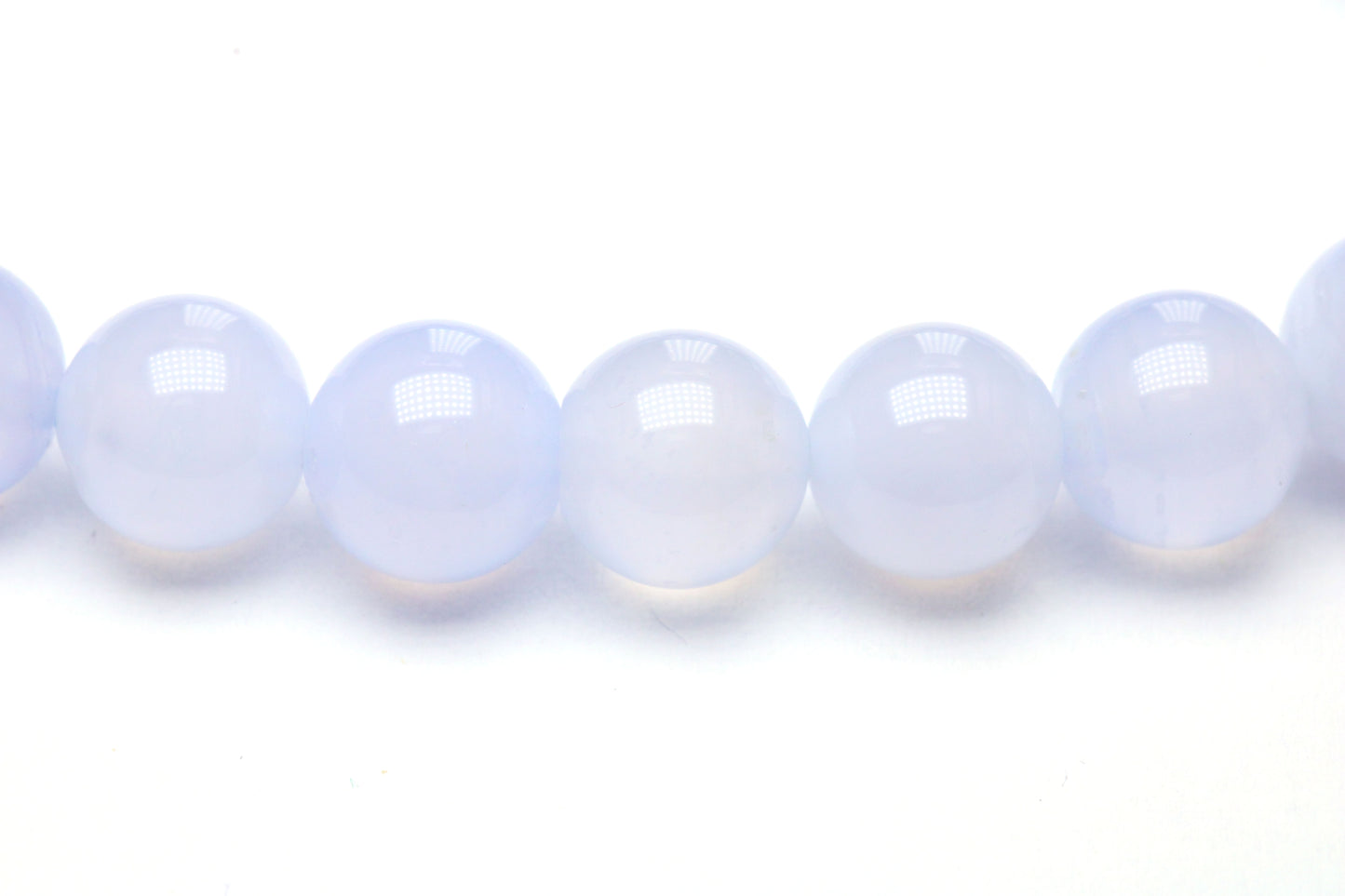 Blauer Spitzenachat Edelstein Armband mit Edelstahlherz