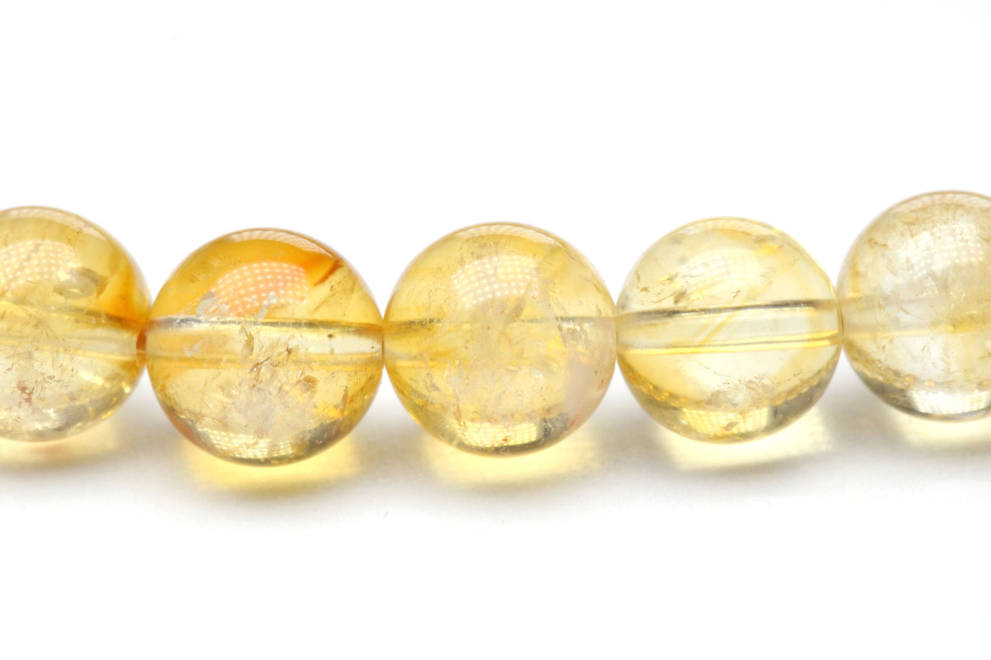 Citrin Edelstein Armband mit Edelstahlherz