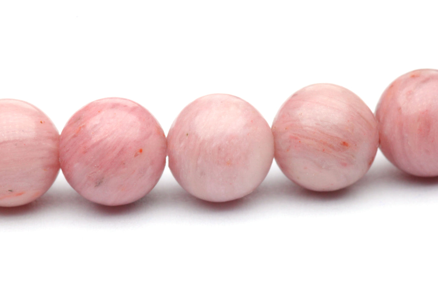 Rhodonit Edelstein Armband mit Edelstahlherz