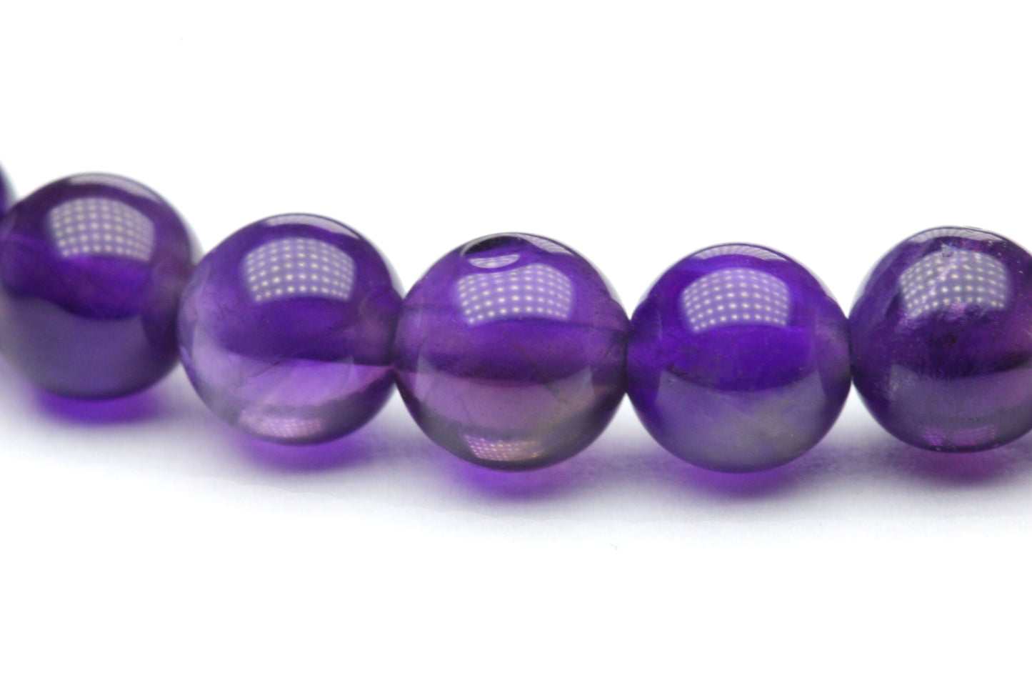 Amethyst Edelstein Armband mit Edelstahlherz