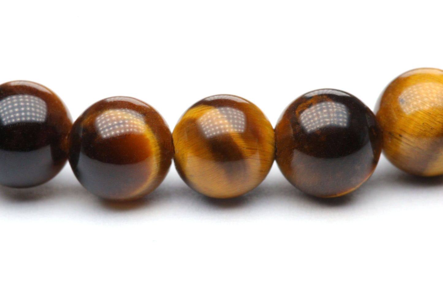 Tigerauge Edelstein Armband mit Edelstahlherz