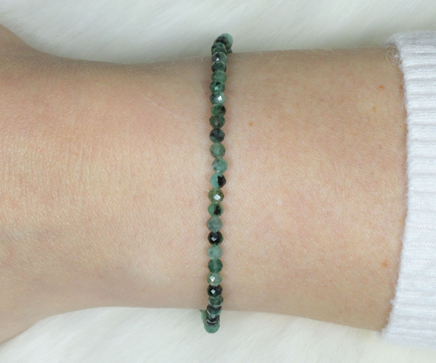 Regenbogenfluorit Edelstein Armband 3mm facettiert