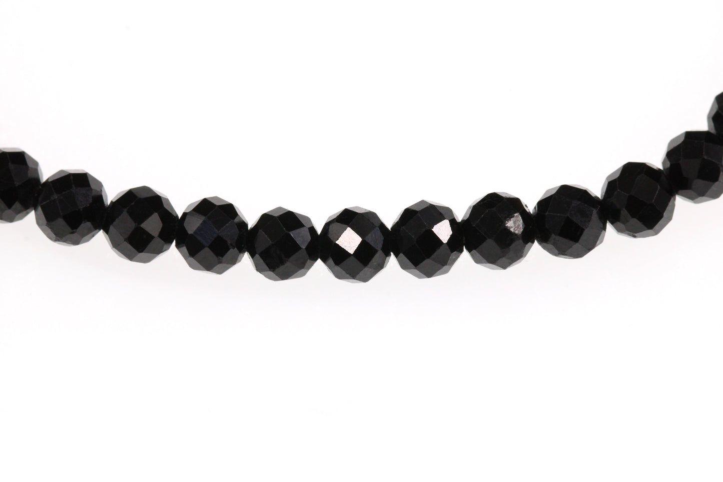 Schwarzer Turmalin Edelstein Armband 4mm mit Lebensbaum