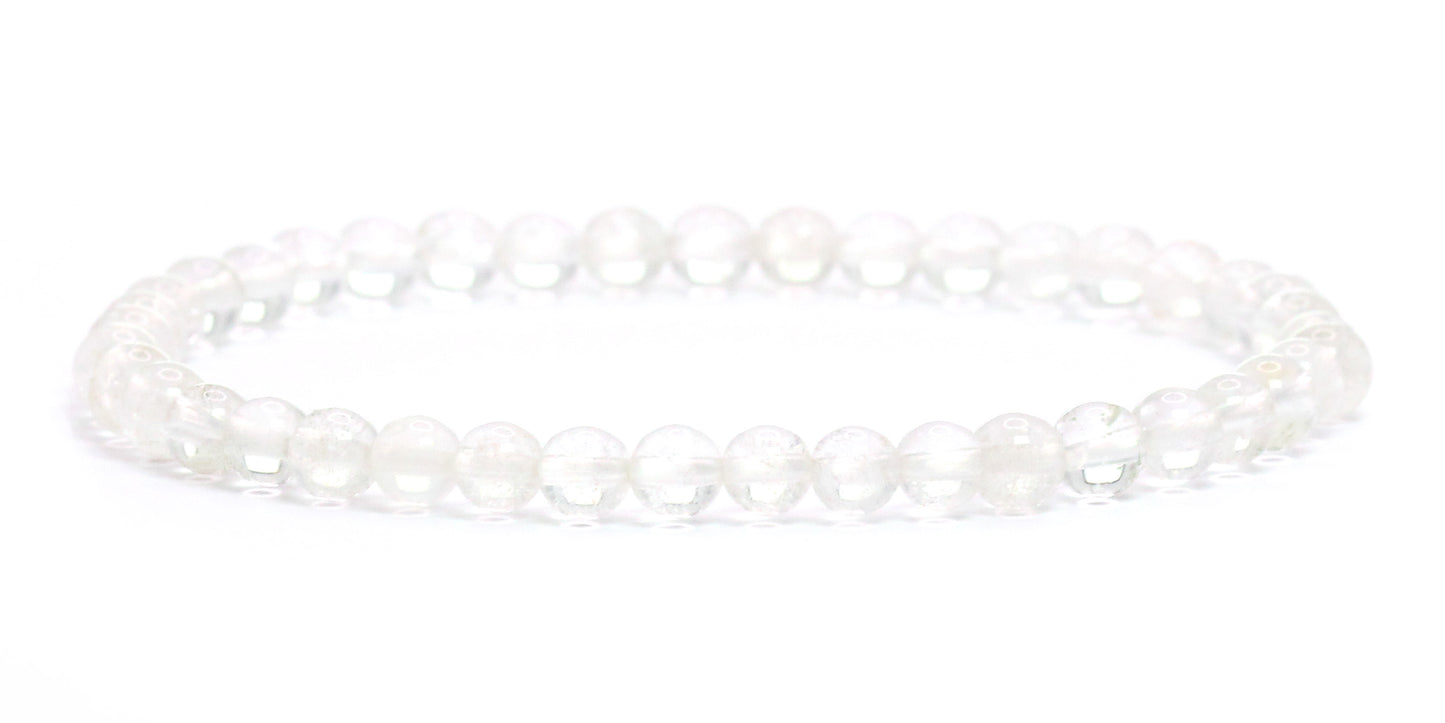 Echtes Bergkristall Edelstein Armband 4mm