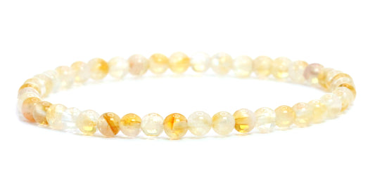 Echtes Citrin Edelstein Armband 4mm