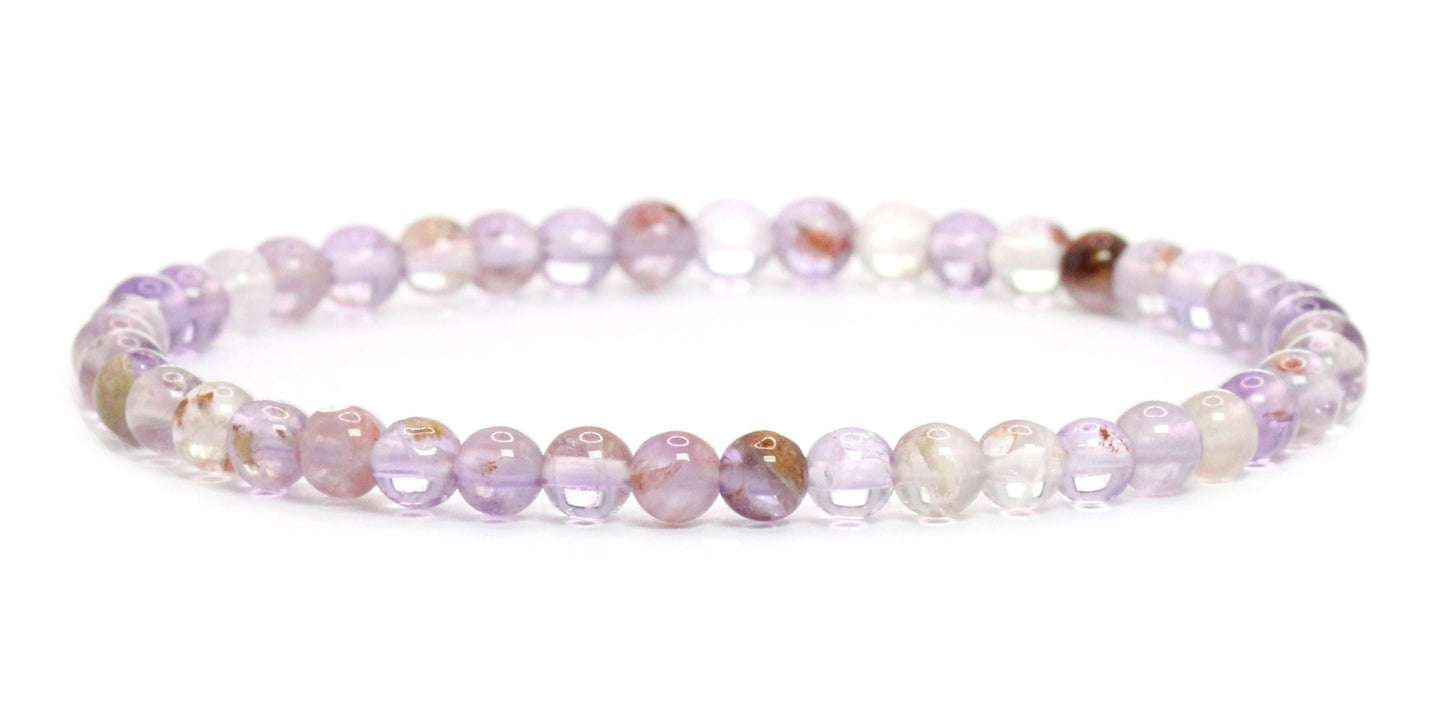 Echtes Super Seven Amethyst Edelstein Armband 4mm
