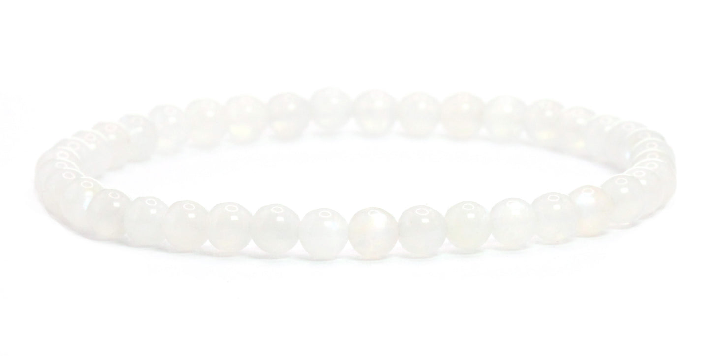 Echtes Mondstein Edelstein Armband 4mm