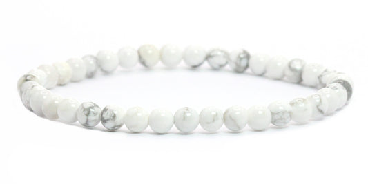 Echtes Howlith Edelstein Armband 4mm