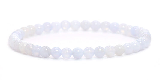 Echtes Blauer Spitzenachat Edelstein Armband 4mm