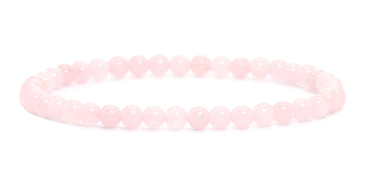 Echtes Rosenquarz Edelstein Armband 4mm