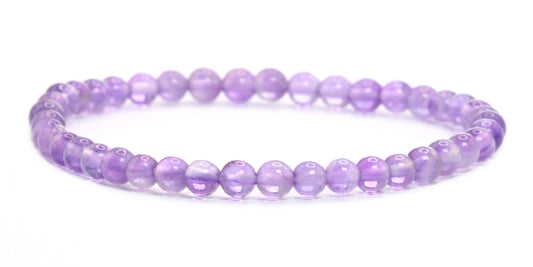 Echtes Amethyst Edelstein Armband 4mm
