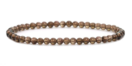 Echtes Rauchquarz Edelstein Armband 4mm