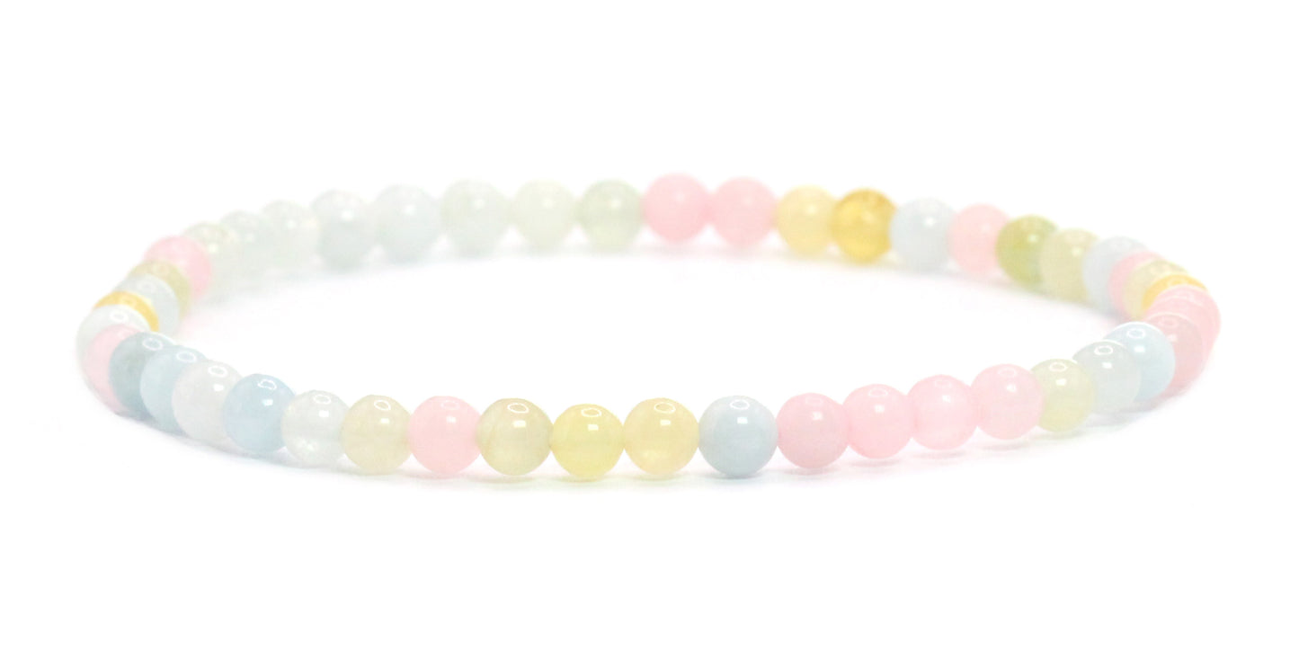 Echtes Morganit Edelstein Armband 4mm