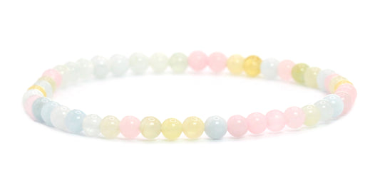 Echtes Morganit Edelstein Armband 4mm