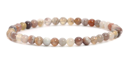 Echtes Botswana Achat Edelstein Armband 4mm