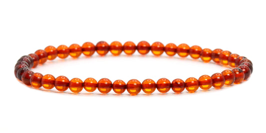 Echtes Bernstein Edelstein Armband 4mm