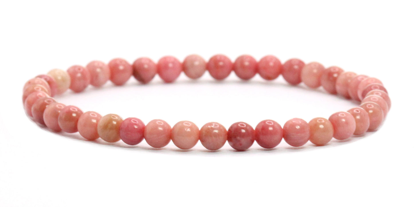 Echtes Rhodonit Edelstein Armband 4mm