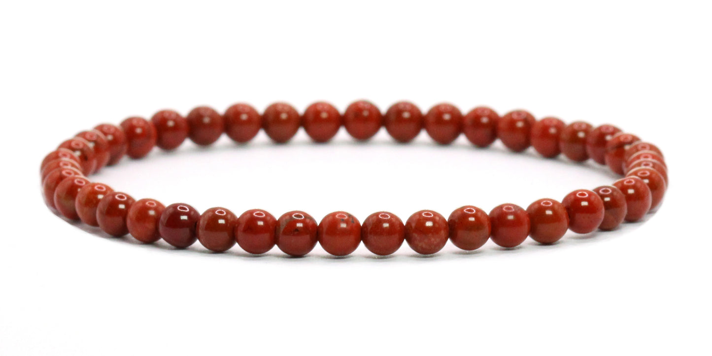 Echtes Roter Jaspis Edelstein Armband 4mm