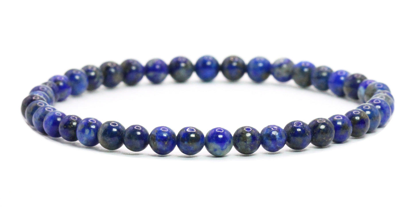 Echtes Lapislazuli Edelstein Armband 4mm