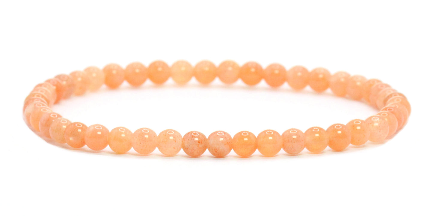 Echtes Sonnenstein Edelstein Armband 4mm