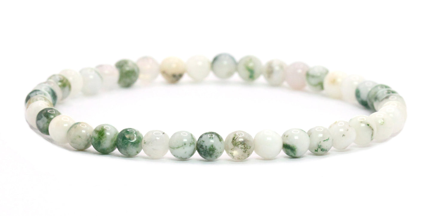 Echtes Baumachat Edelstein Armband 4mm