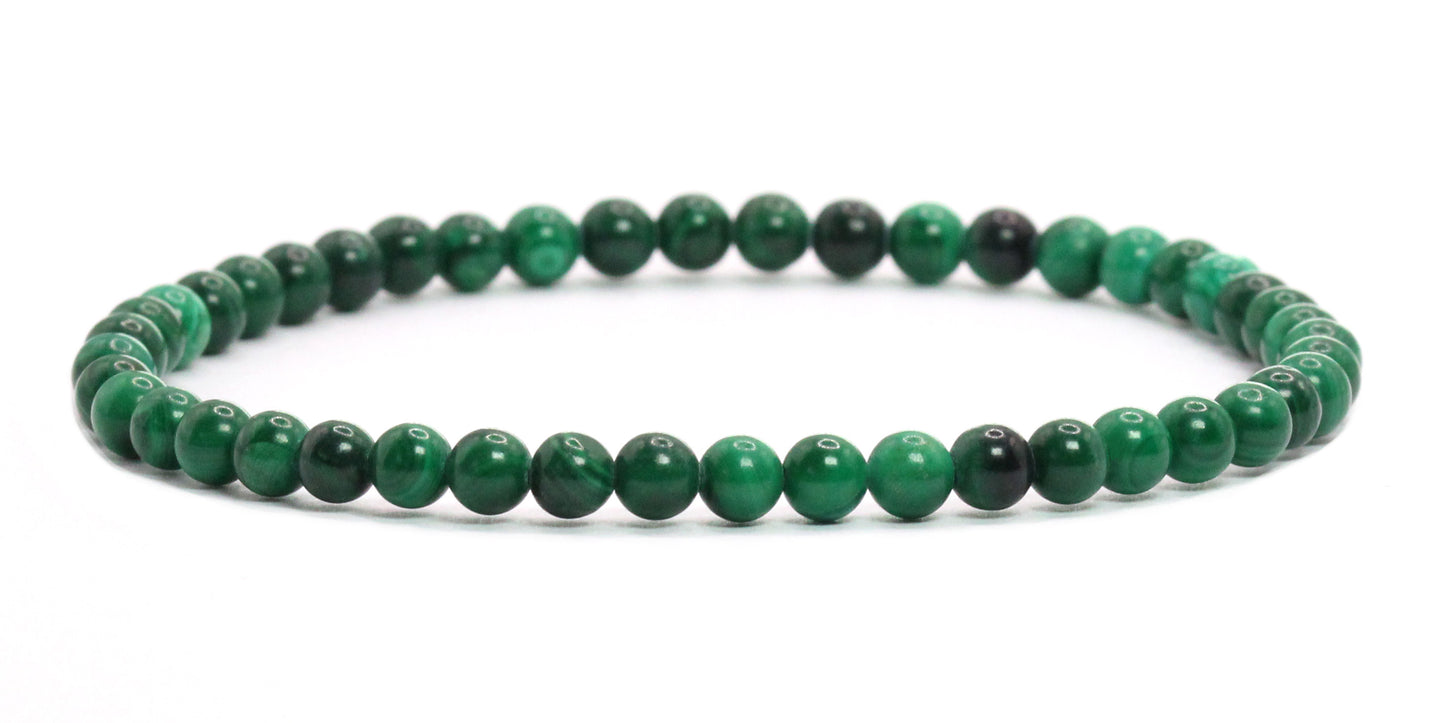 Echtes Malachit Edelstein Armband 4mm