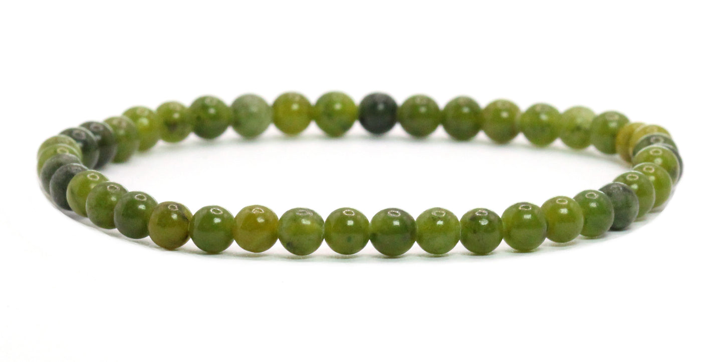 Echtes Nephrit Edelstein Armband 4mm
