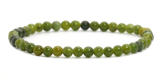 Echtes Nephrit Edelstein Armband 4mm