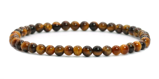 Echtes Tigerauge Edelstein Armband 4mm