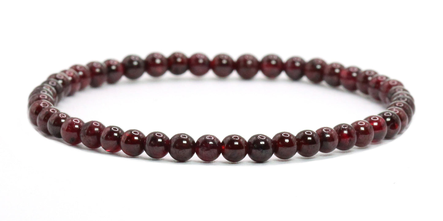 Echtes Granat Edelstein Armband 4mm