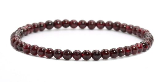 Echtes Granat Edelstein Armband 4mm