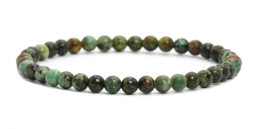 Echtes Afrikanischer Türkis Edelstein Armband 4mm