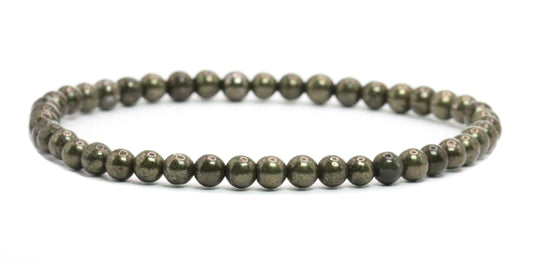Echtes Pyrit Edelstein Armband 4mm