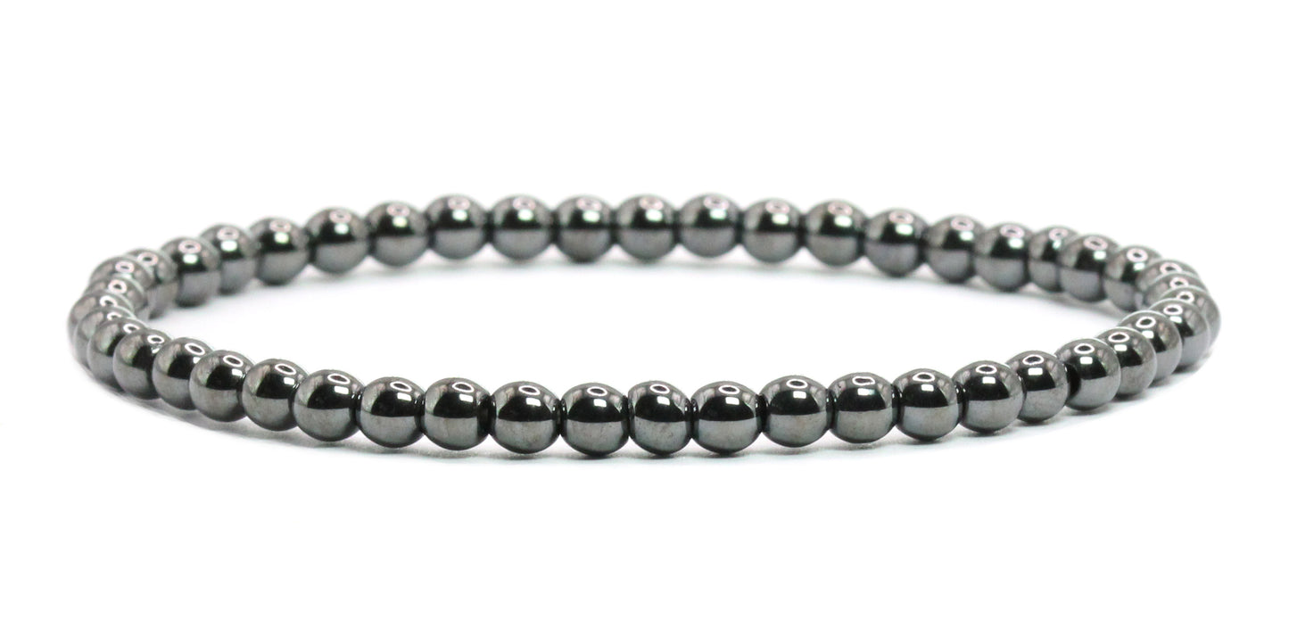 Echtes Hämatit Edelstein Armband 4mm