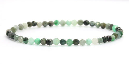Echtes Smaragd Edelstein Armband 4mm facettiert