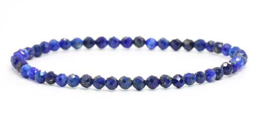 Echtes Lapislazuli Edelstein Armband 4mm facettiert