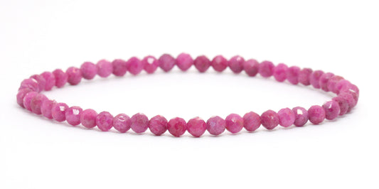 Echtes Rubin Edelstein Armband 4mm facettiert