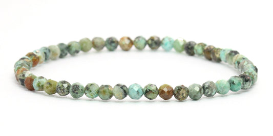 Echtes Afrikanischer Türkis Edelstein Armband 4mm facettiert