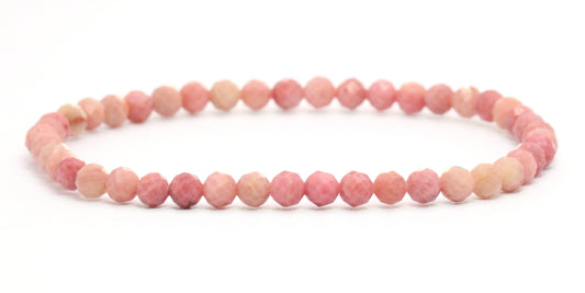 Echtes Rhodonit Edelstein Armband 4mm facettiert
