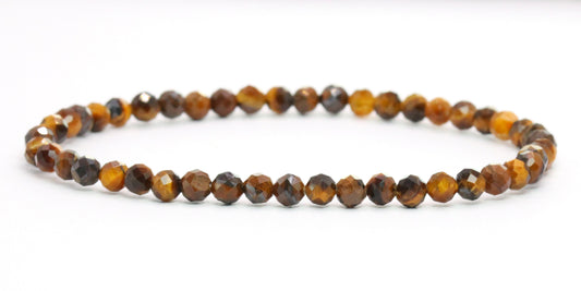 Echtes Tigerauge Edelstein Armband 4mm facettiert