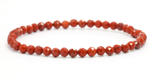 Echtes Roter Jaspis Edelstein Armband 4mm facettiert