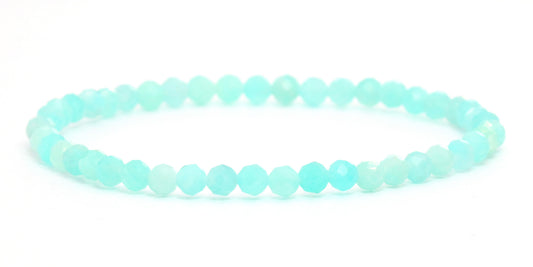 Echtes Amazonit Edelstein Armband 4mm facettiert