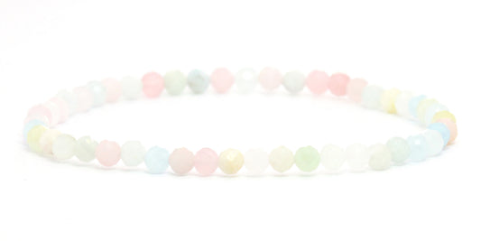 Echtes Morganit Edelstein Armband 4mm facettiert