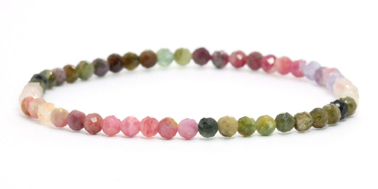 Echtes Regenbogenturmlain Edelstein Armband 4mm facettiert